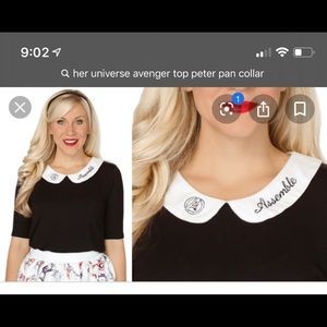 Her Universe Marvel Avengers Peter Pan Collar Top